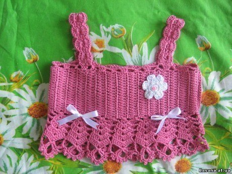 Ажурный летний костюмчик для девочки