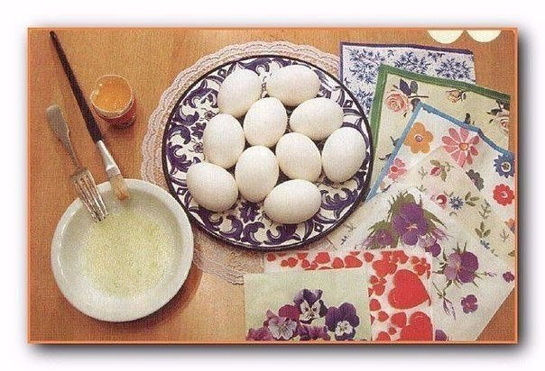 Декупаж пасхальных яиц