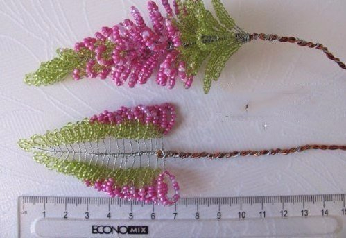 Потрясающая композиция из бисера Вереск