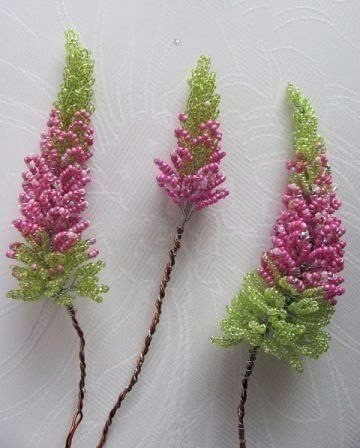 Потрясающая композиция из бисера Вереск