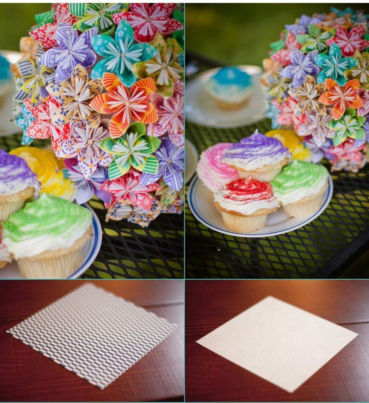 Букет из цветов в технике оригами Букет из цветов в технике оригами