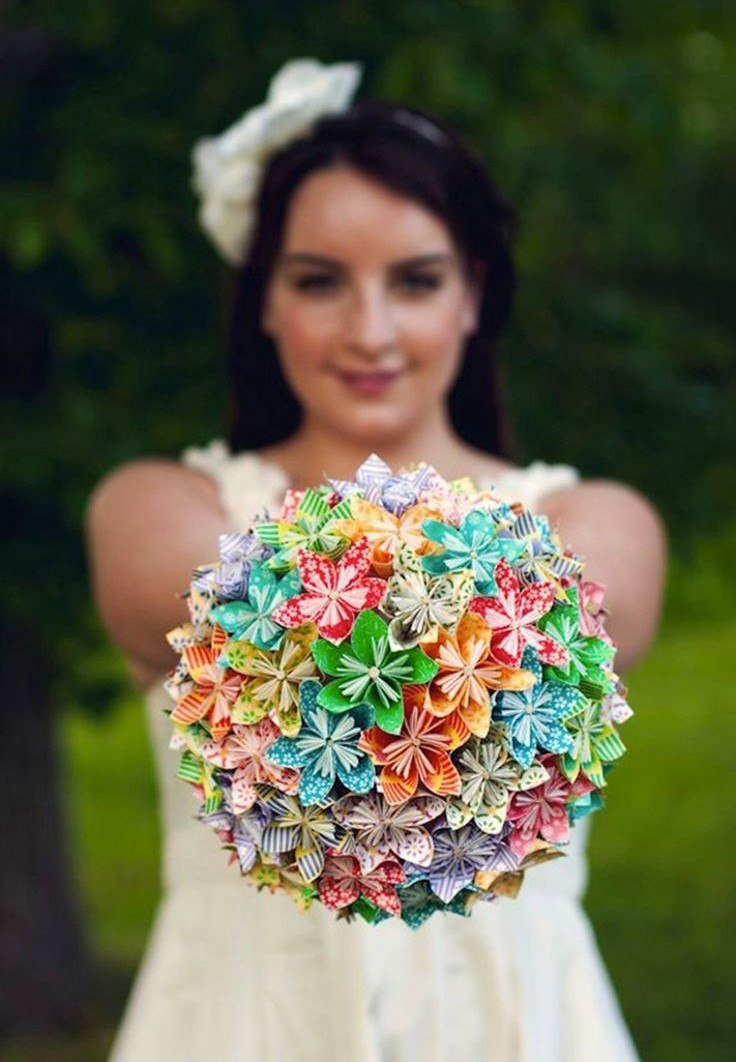 Букет из цветов в технике оригами Букет из цветов в технике оригами