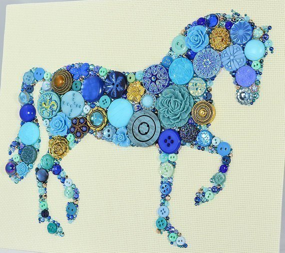 Коллажи из пуговиц Коллажи из пуговиц