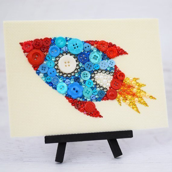 Коллажи из пуговиц Коллажи из пуговиц