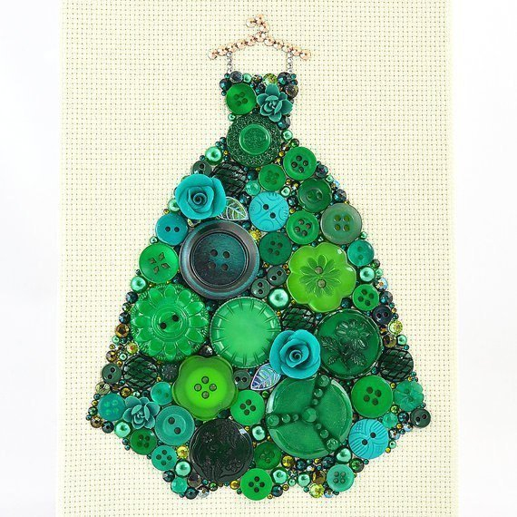 Коллажи из пуговиц Коллажи из пуговиц