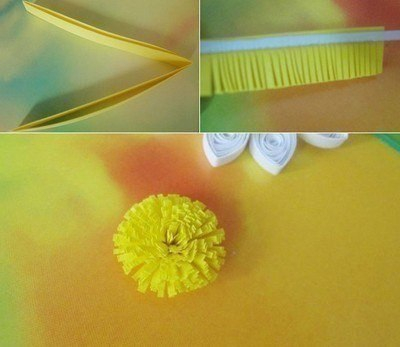 Ромашка в технике квиллинг