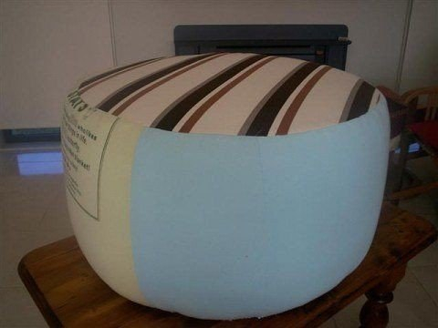 Пуфик из ничего на дачу