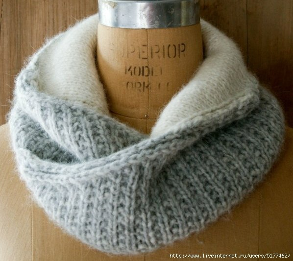 Шарф-воротник петлей мёбиуса