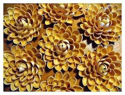 Цветы из фисташек