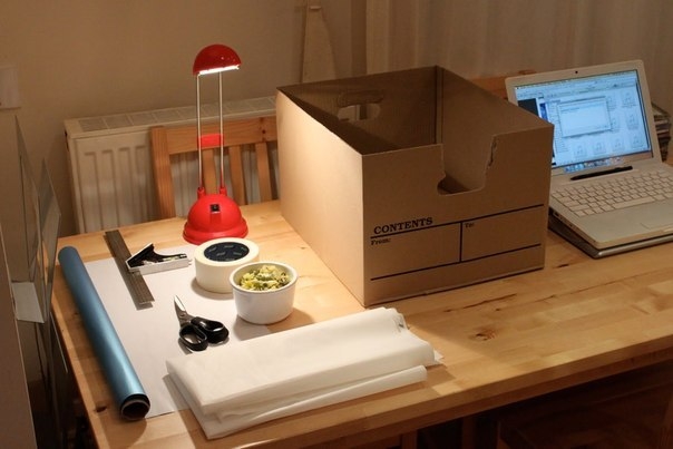 Лайтбокс из картонной коробки для фотографирования своих работ