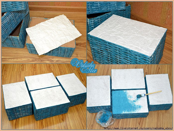 Коробочки-плетенки из газетных трубочек. Мастер-класс.