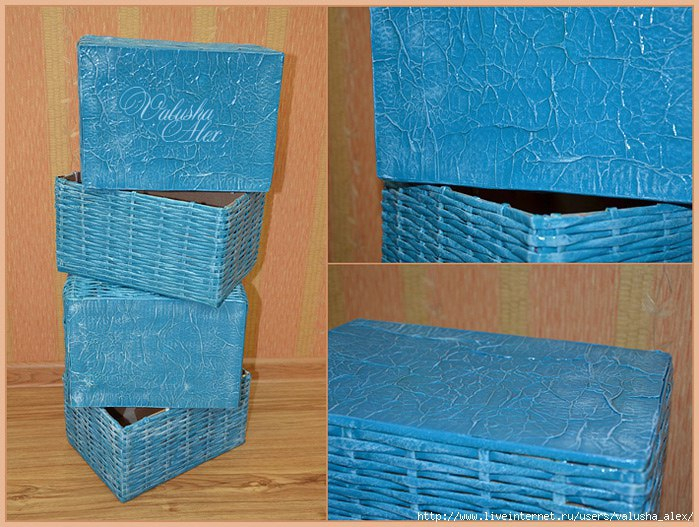 Коробочки-плетенки из газетных трубочек. Мастер-класс.
