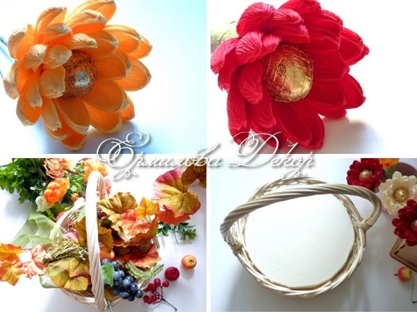 Корзина из конфет