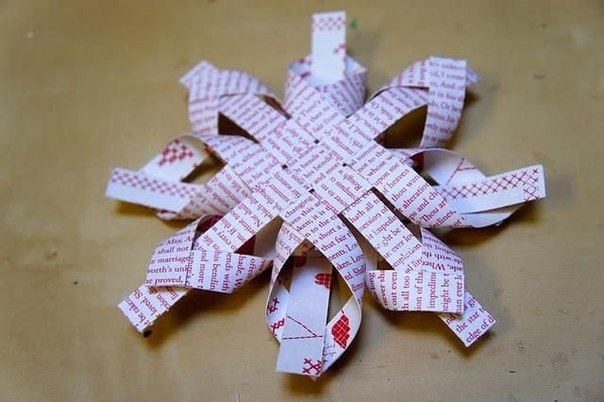 Снежинка своими руками из полосок бумаги