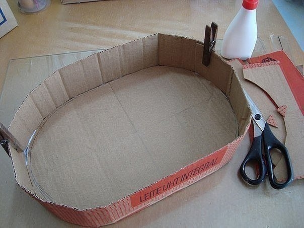 Поделка: корзина с цветами