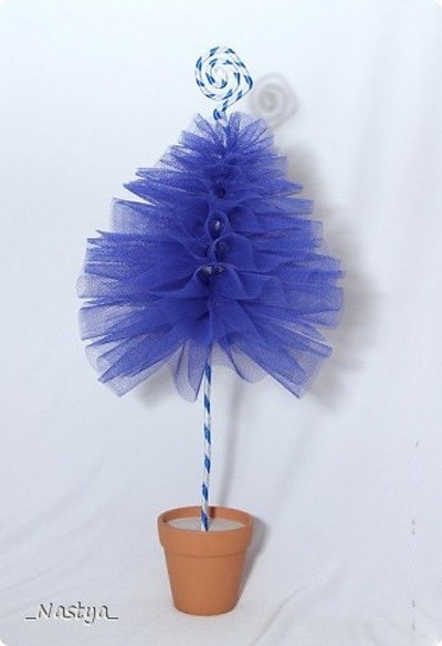 Ёлочка из фатина. Мастер-класс. Ёлочка из фатина. Мастер-класс.