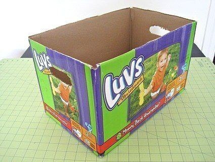 Ящики для домашнего уюта из картонной коробки. Мастер-класс