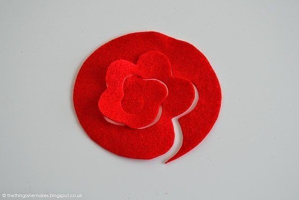 Фетровые маки своими руками.