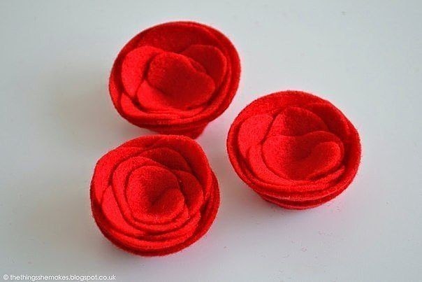 Фетровые маки своими руками.