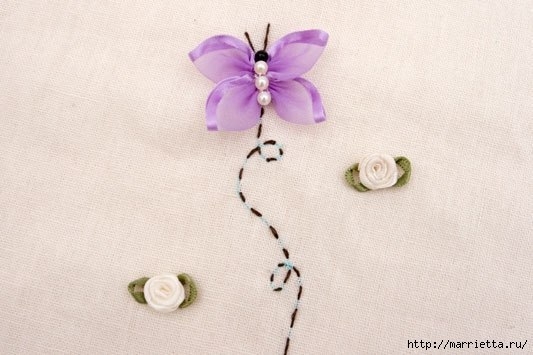 МК Декорируем полотенца бабочками из лент МК Декорируем полотенца бабочками из лент