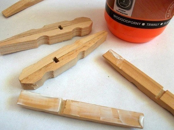 Салфетница из прищепок