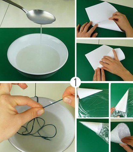 Ёлочка из ниток. Мастер-класс.