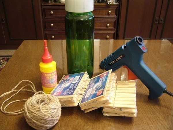 Винный бочонок из прищепок Винный бочонок из прищепок