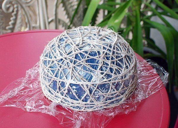 Мисочка из бечевки.