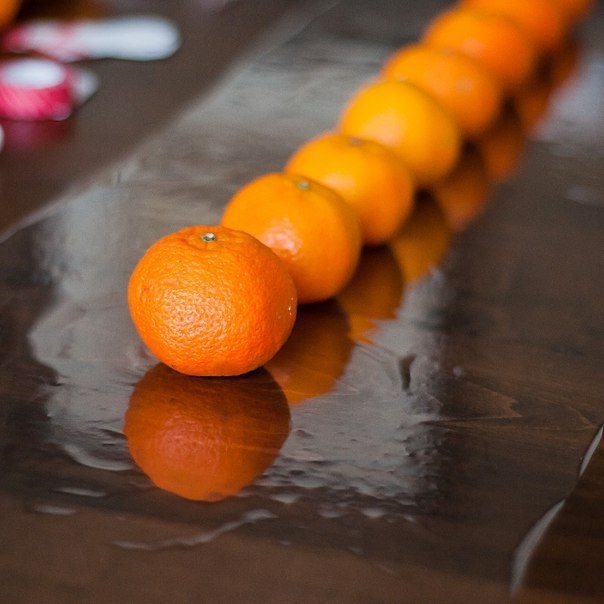 Рождественский венок из мандаринов. Идея подарка