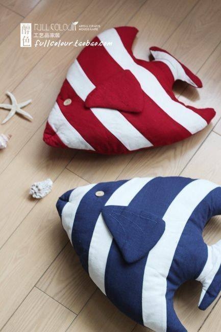 Рыбы-подушки (идеи и выкройка)