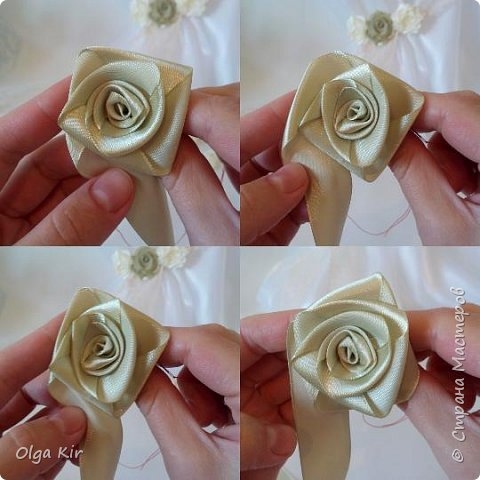 Розочки из лент