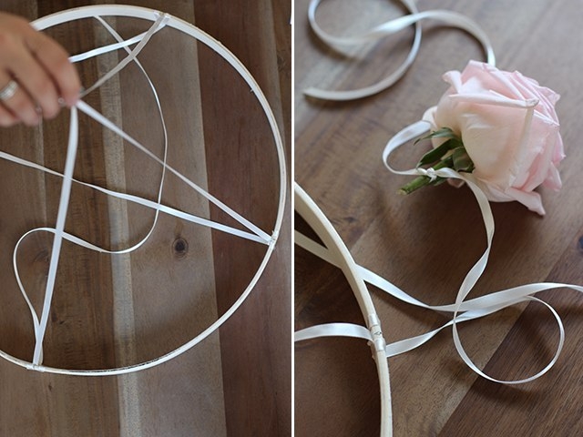 Делаем декоративный мобиль, украшенный живыми цветами