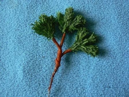 Бонсай из гофрированной бумаги