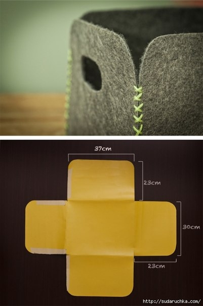 Корзины для рукоделия из фетра.