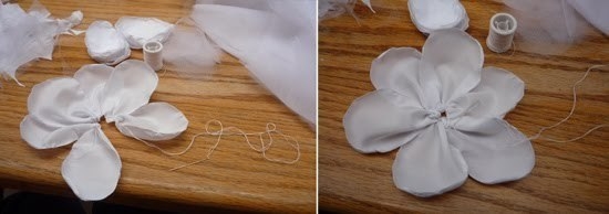 Роза. Цветы из ткани. МК.