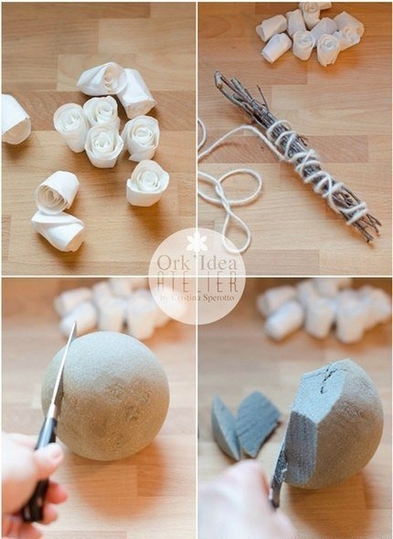 Букет бумажных розочек