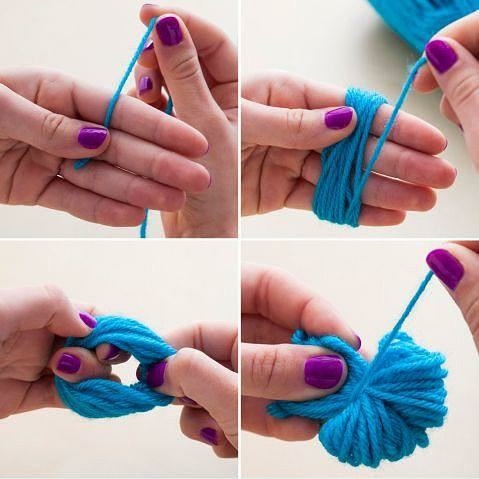 Пушистое украшение для интерьера своими руками