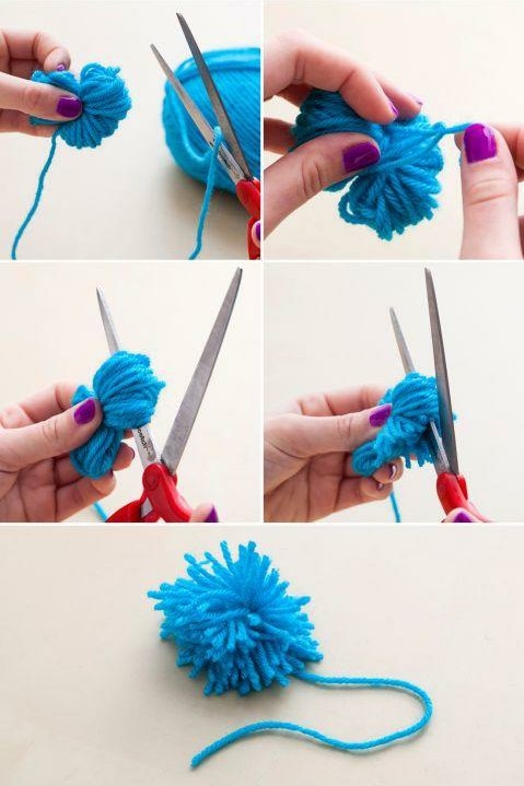 Пушистое украшение для интерьера своими руками