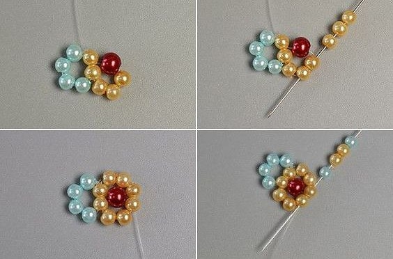 Плетём из бисера яркий цветочный браслет