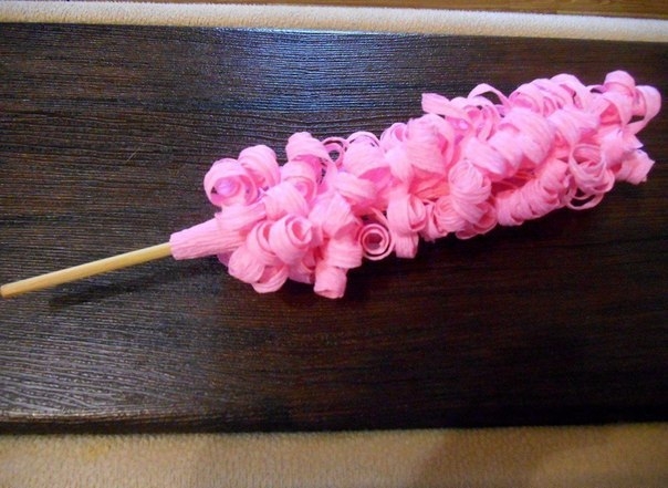 Гиацинт из гофрированной бумаги