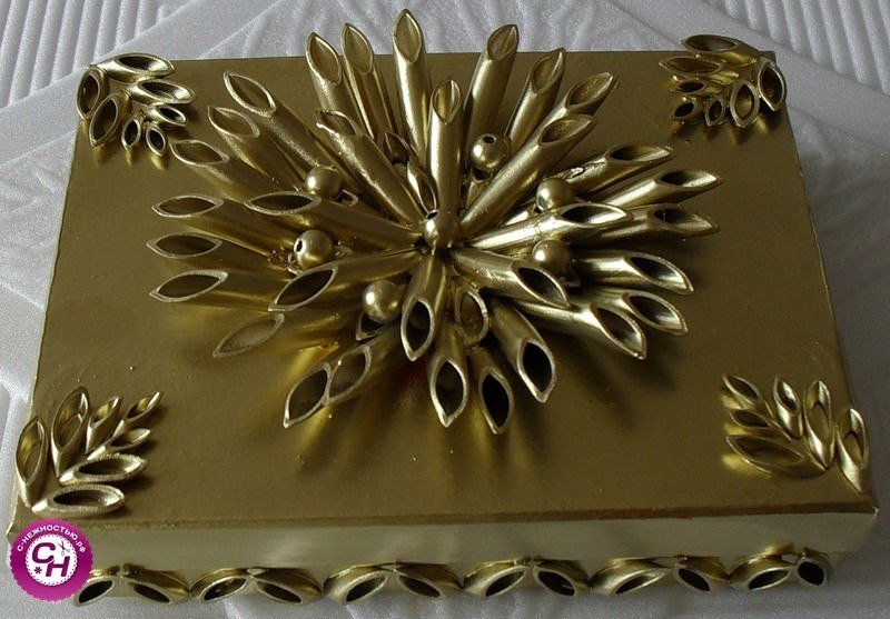 Шкатулка из макарон