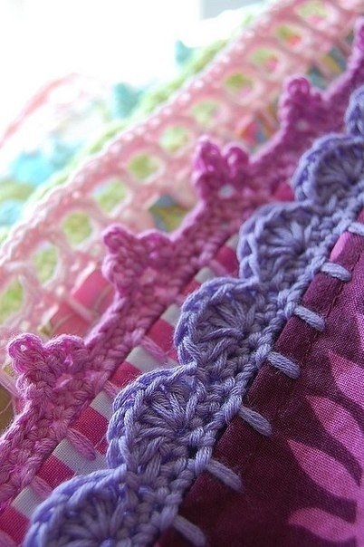 Окантовка крючком салфеток и полотенец