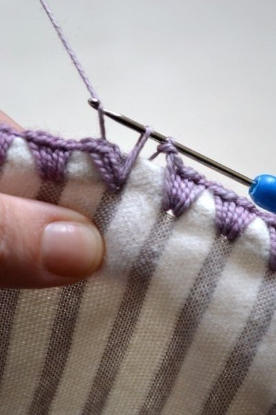 Окантовка крючком салфеток и полотенец