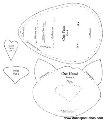 Котик. Мягкая игрушка. Выкройка