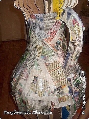 Напольная ваза из картона. Мастер-класс от Полубоярцевой Светланы 