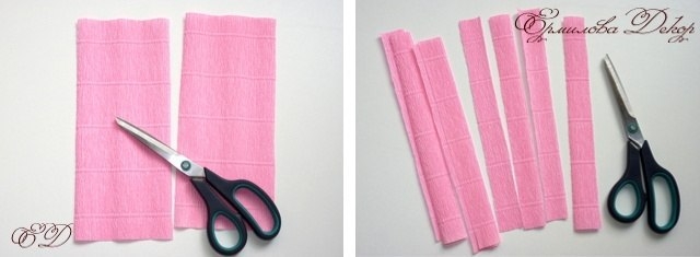 Тюльпаны из гафрированной бумаги