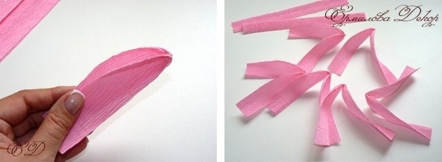 Тюльпаны из гафрированной бумаги