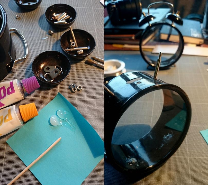 Необычная шкатулка из старого будильника.