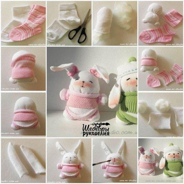 Десять игрушек из носков с мастер-классами