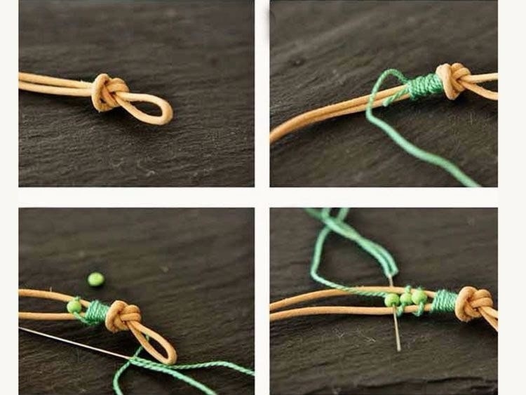 Яркий браслет с бусинами